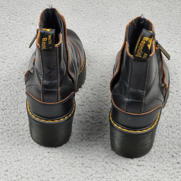 Dr Martens Rometty II Black Leather Chelsea Platform Ankle Boots Womens US 6 - Picture 3 of 9